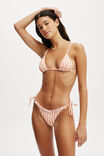 Fixed Tie Side Cheeky Bikini Bottom, SHELL PINK GINGHAM RUFFLE - alternate image 4