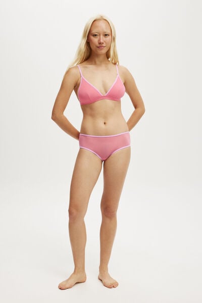 Sporty Mesh Cheeky Boyleg Brief, CONFETTI/VIOLET TULLE