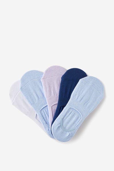 Body Invisible Socks 5Pk, WINDSURFER / PURPLE ROSE