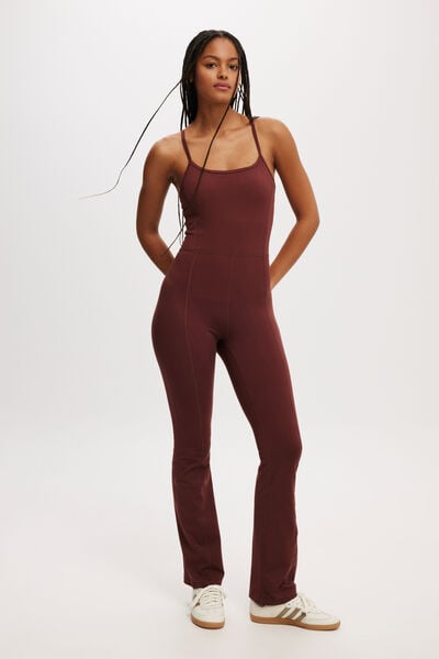 Ultra Soft Straight Leg Onesie, CAPPUCCINO