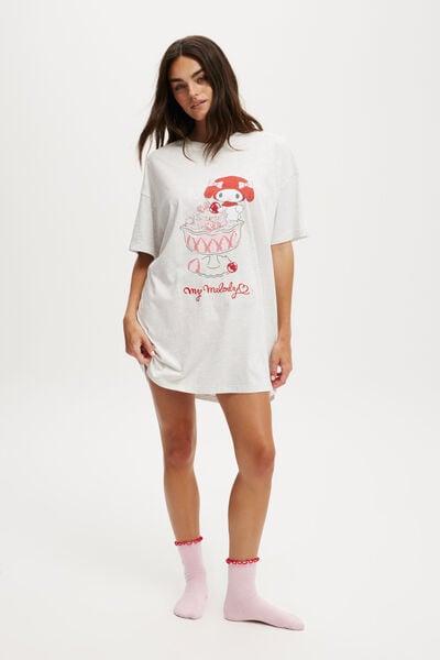 90S Graphic T-Shirt Nightie, LCN SAN/MY MELODY DESSERT