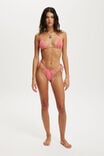 Micro Slider Triangle Bikini Top, SCARLET RED GINGHAM - alternate image 4