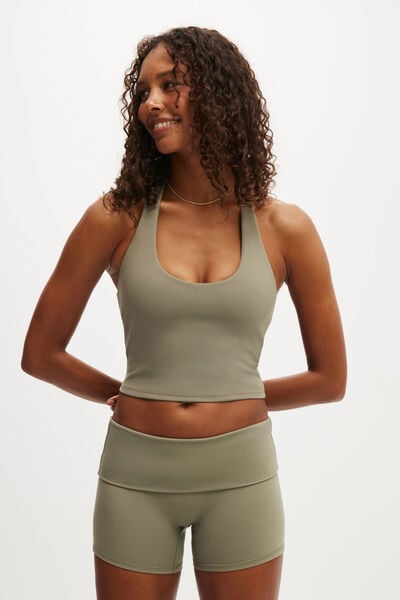 Ultra Soft Halter Neck Tank, JUNGLE GREEN