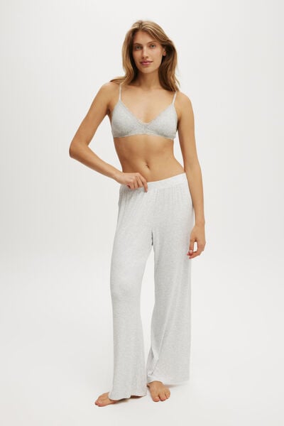 Sleep Recovery Wide Leg Pant, LIGHT GREY MARLE