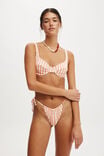 Underwire Balconette Bikini Top, SHELL PINK GINGHAM - alternate image 1