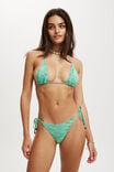 Slider Triangle Bikini Top, GREEN/BLUE SPACE DYE - alternate image 1