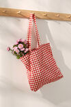 Foundation Kids Tote Bag, RED GINGHAM - alternate image 1