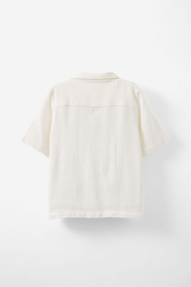 Cabana Short Sleeve Shirt, VANILLA/TEXTURE