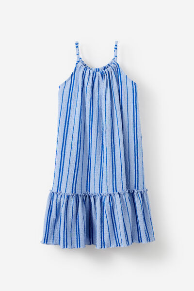 Hallie Tiered Dress, DAWN BLUE/SUNNY STRIPE