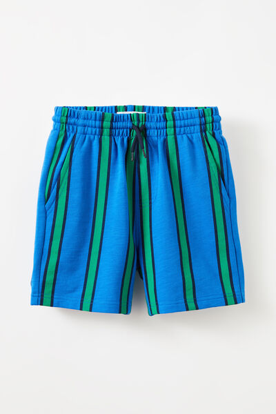 Henry Slouch Short, HARBOUR BLUE/ISLAND GREEN/SQUID INK STRIPE