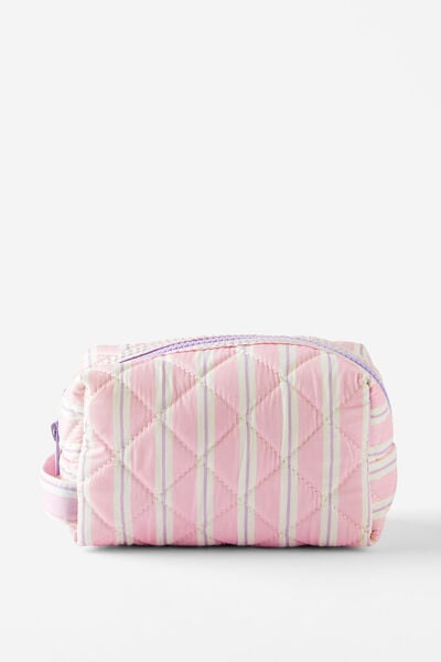 Kids Toiletries Case, BLUSH PINK STRIPE