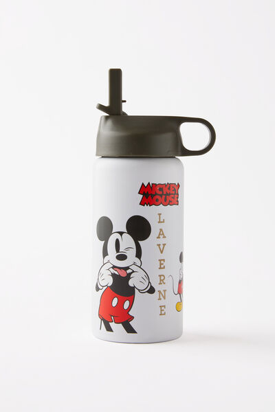 Kids Metal Drink Bottle - Personalised, LCN DIS MICKEY MOUSE/PHANTOM LID