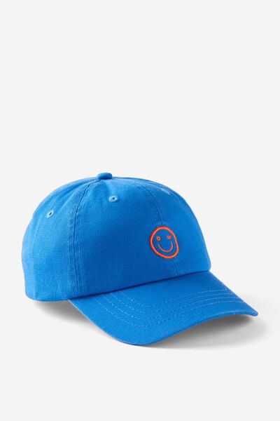 Kids Fun Day Club Cap, HARBOUR BLUE/CHILLI PUMPKIN BADGE