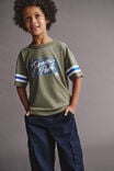 Jurassic Park Drop Shoulder Short Sleeve Tee, LCN UNI SAFARI GREEN/JURASSIC PARK 1993 - alternate image 2
