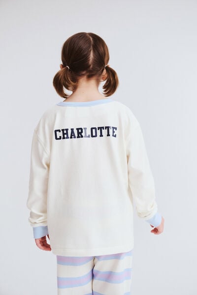 Serena Long Sleeve Pyjama Set License Personalised, LCN MIF DARK VANILLA/ MIFFY 55