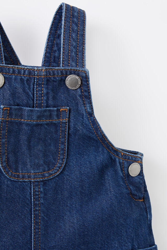 Elliot Denim Shortall, MID BLUE WASH