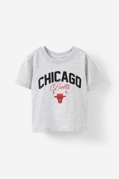 Jamie Short Sleeve Graphic Print Tee - License, LCN NBA CLOUD MARLE/CHICAGO BULLS