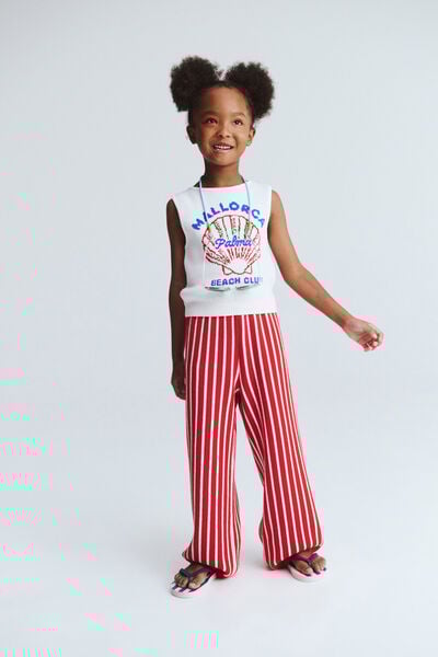 Camie Knit Pant, VARSITY RED/VANILLA STRIPE