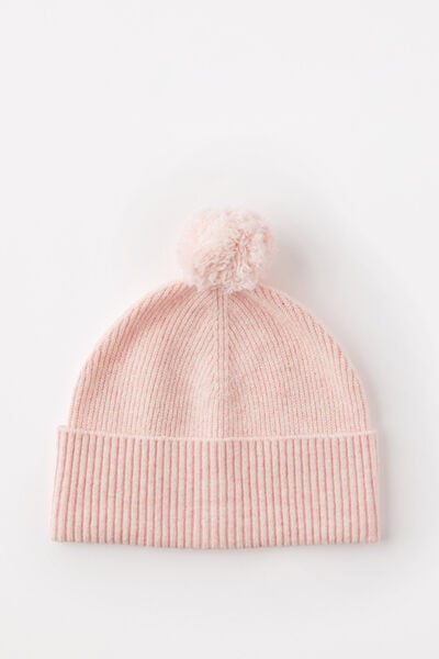 Organic Knit Beanie, SOFT MUSK MARLE