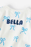 VANILLA/DEEP SEA BLUE BOWS