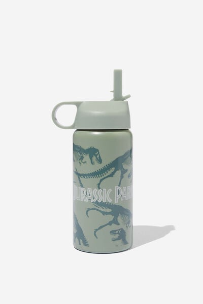 Kids Metal Drink Bottle, LCN UNI JURASSIC PARK/DEEP SAGE
