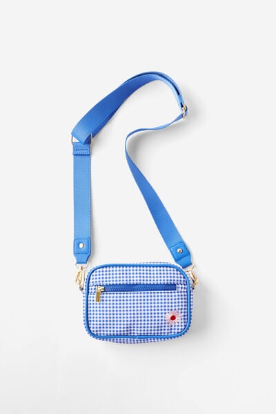 Catie Camera Bag, HARBOUR BLUE GINGHAM/FLOWER