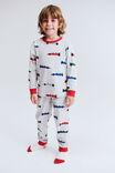 Ace Long Sleeve Pyjama Set, CLOUD MARLE/RACING CARS - alternate image 1