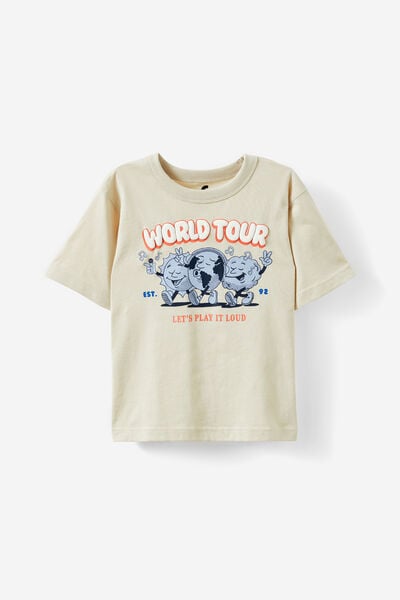 Jonny Short Sleeve Graphic Print Tee, RAINY DAY/WORLD TOUR LETS PLAY IT LOUD