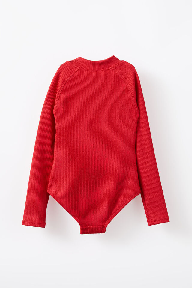 Lydia One Piece, VARSITY RED/CRINKLE