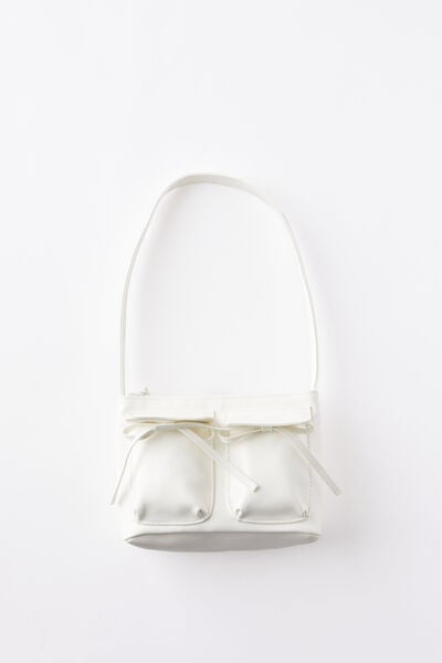 Bianca Bow Shoulder Bag, VANILLA