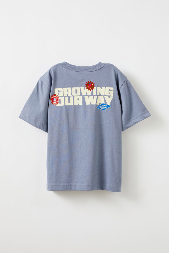Camiseta - Jonny Short Sleeve Print Tee, STEEL/GROWING OUR WAY
