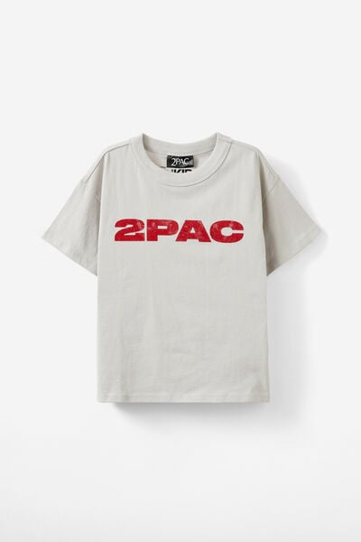 Licensed Drop Shoulder Short Sleeve Tee, LCN BRA WINTER GREY/2PAC