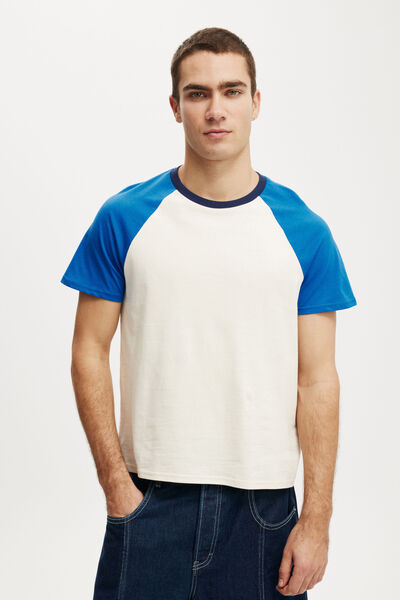 Baby T-Shirt, CREAMPUFF/ ELECTRIC BLUE