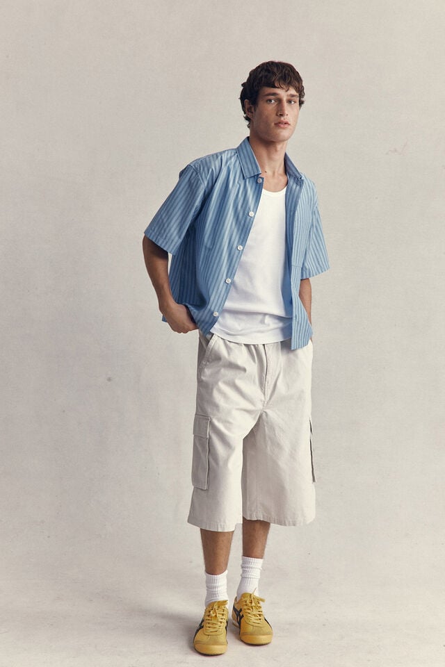 Ventura Short Sleeve Shirt, BLUE STRIPE