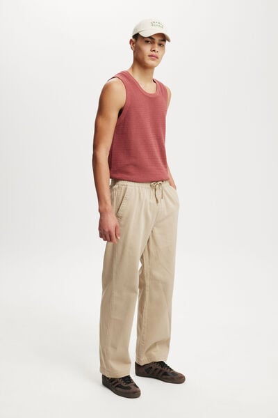 Baggy Casual Pant, LIGHT CAMEL
