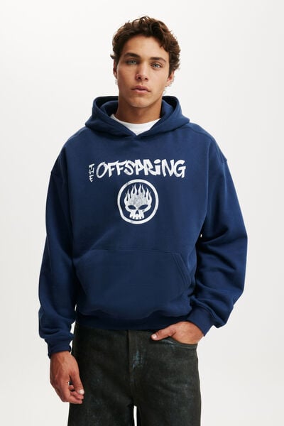 Box Fit Music Hoodie, LCN COR INDIGO/THE OFFSPRING-SKULLS