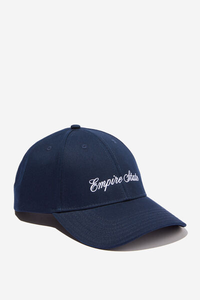 6 Panel Baseball Cap, NAVY/EMPIRE STATE