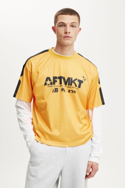 Football Jersey, SAFETY YELLOW/AFTMKT RACE TEAM