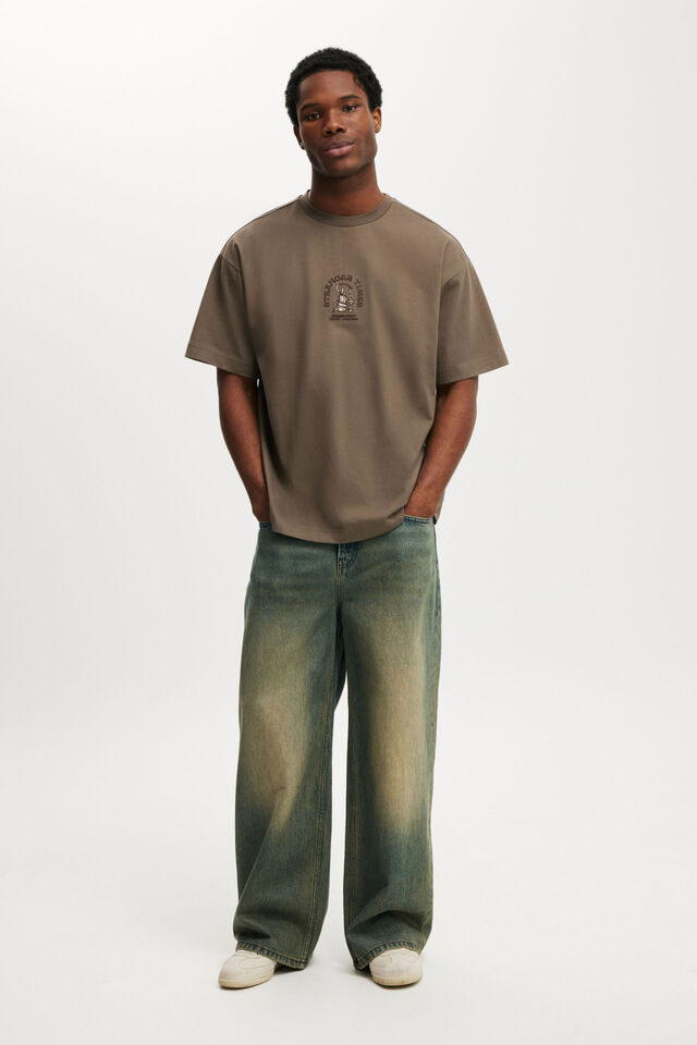 Box Fit Graphic T-Shirt, CEDAR BROWN/OPENING PARTY