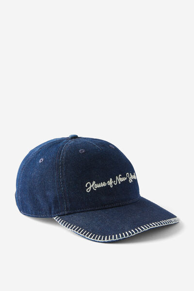 5 Panel Mid Cap, INDIGO DENIM/HOUSE OF NY