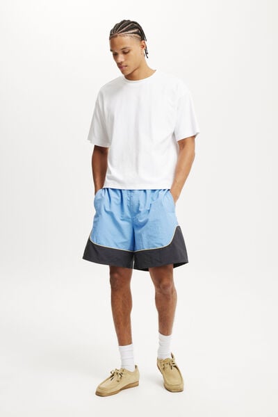 All Purpose Short, SOFT BLUE / BLACK PANEL
