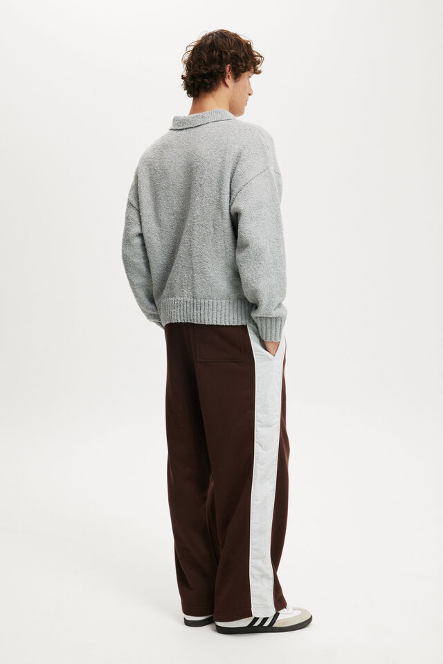 Super Baggy Track Pant, DARK OAK/VINTAGE WHITE