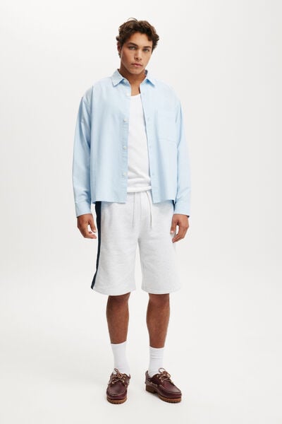 Super Baggy Fleece Short, ATHLETIC MARLE / TRUE NAVY