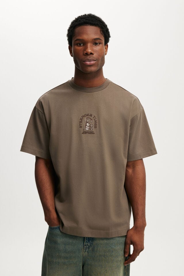 Box Fit Graphic T-Shirt, CEDAR BROWN/OPENING PARTY