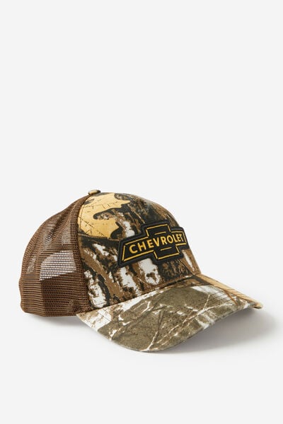 Boné - Special Edition Trucker Hat- Cotton, LCN GM REAL CAMO/BROWN/CHEVROLET