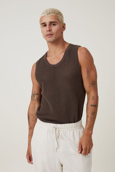 Knit Tank, ASHEN BROWN