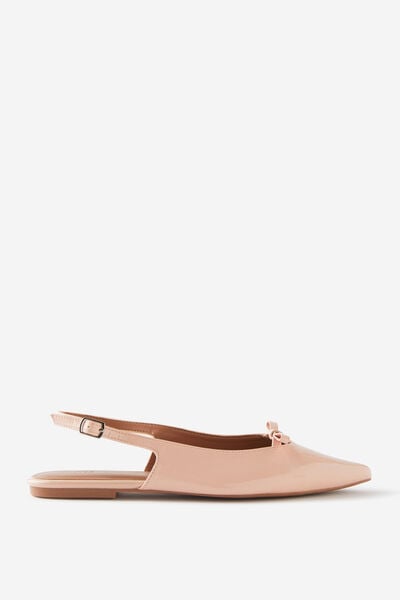 Isla Bow Slingback Ballerina, DUSTY PINK GLOSSY