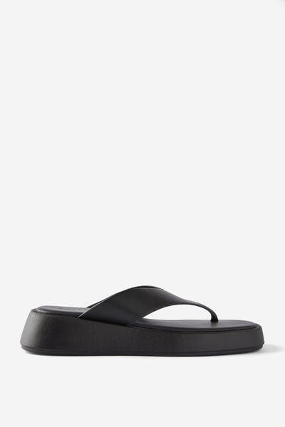 Byron Flatform Sandal, BLACK