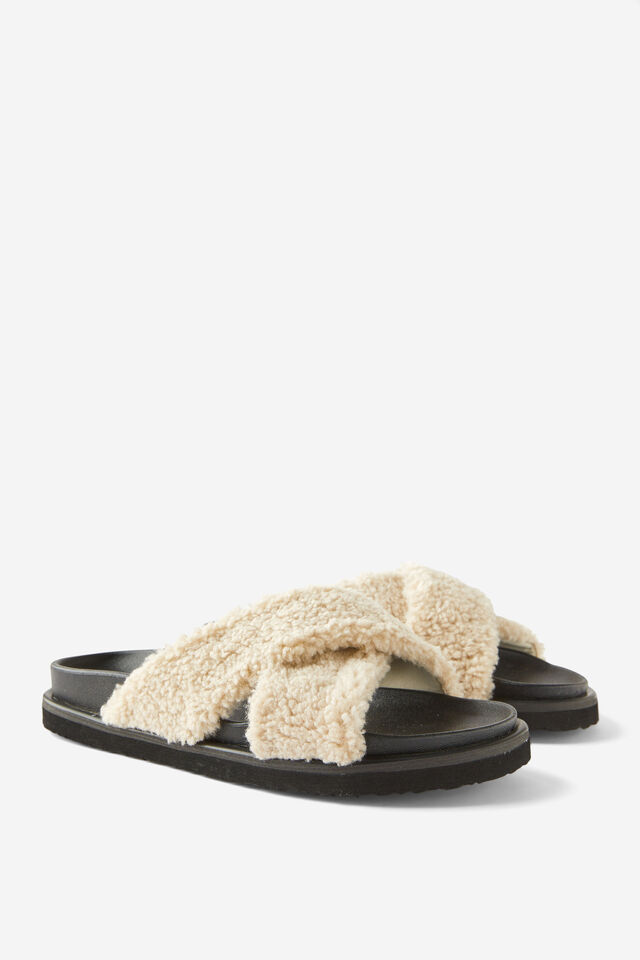 Elidy Cosy Sandal, BLACK/NATURAL COSY