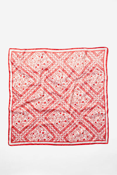 Knot Your Everyday Scarf, BANDANA PAISLEY/POWDER PINK